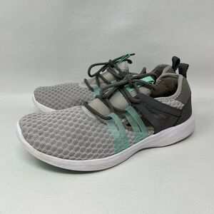 VIONIC ADORE Womens Grey/Green Mesh Running Athletic Lace Up Shoes Sz 8